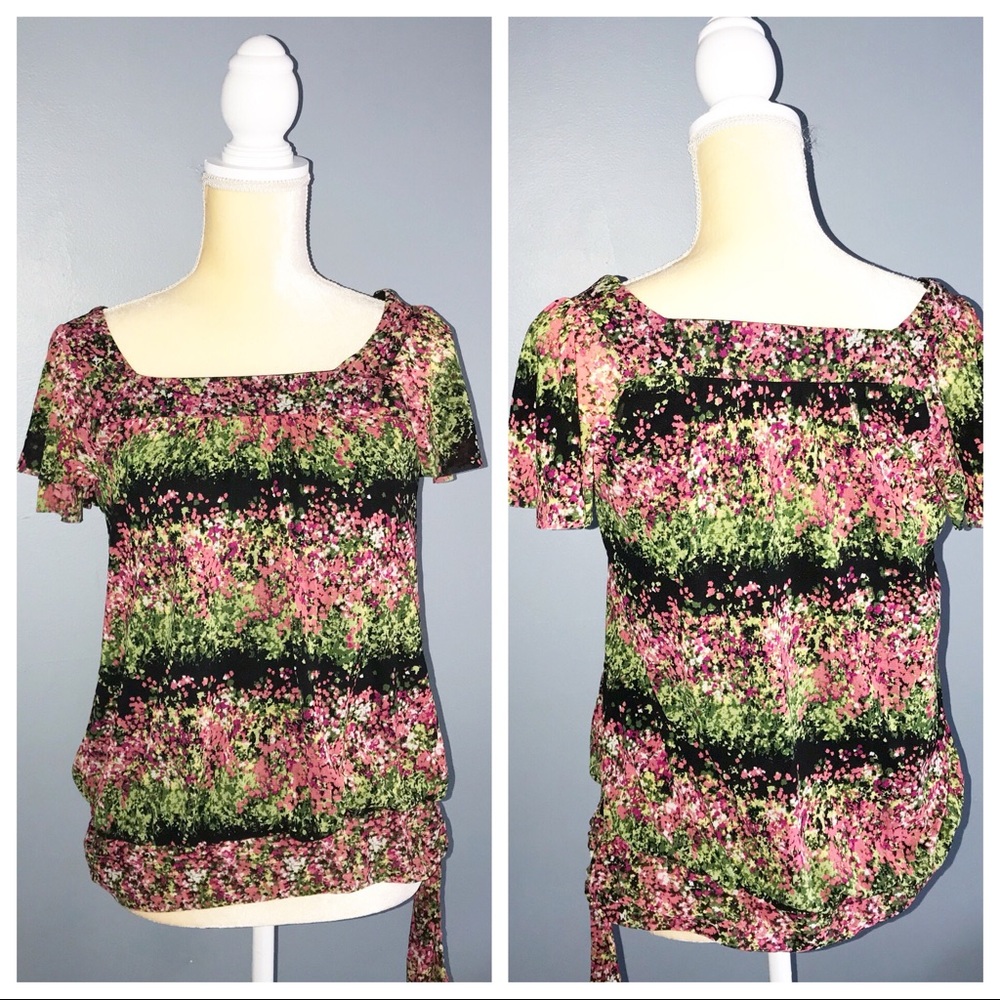 3/$25 Apt 9 floral print with tie on left side